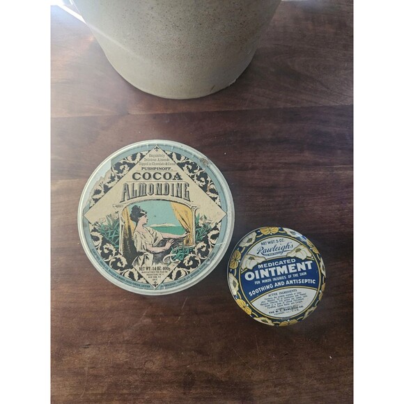 Two Vintage Tins Art Deco Style - Picture 1 of 9